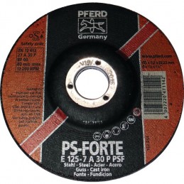 : DISQUE À ÉBARBER MÉTAL 125 X 7,2 X 22,2 MM PS FORTE