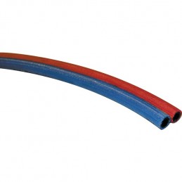 : TUYAU SOUDURE JUMELE BLEU/ROUGE Ø10mm ROULEAU DE 20M