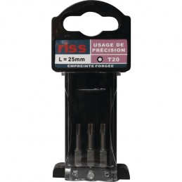 : EMBOUTS DE VISSAGE FORGE TORX T20 LG 25 MM BOITE DE 3 RISS