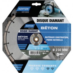 : DISQUE DIAMANT SEGMENTE DIAMETRE 230MM TRAVAUX COURANT