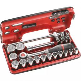 FACOM  : DOUILLES ET ACCESSOIRES 1/2" COFFRET 23 PIECES FACOM