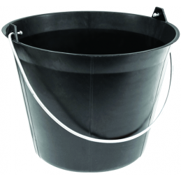 SOFOP  : Seau maçon 11 litres plastique noir anse diamètre 5.3mm