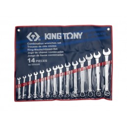 KING TONY  : Trousse de clés mixtes en pouces - 14 pièces