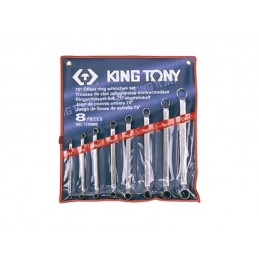 KING TONY  : Trousse de clés polygonales contrecoudées métriques - 8 pièces